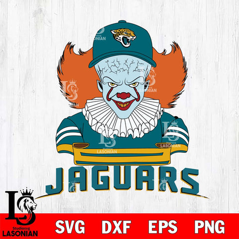 Jacksonville Jaguars Pennywise Horror Sport 2 Svg Eps Dxf Png File, NFL svg, Digital Download, Instant Download