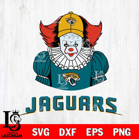 Jacksonville Jaguars Pennywise Horror Sport 7 Svg Eps Dxf Png File, NFL svg, Digital Download, Instant Download
