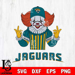 Jacksonville Jaguars Pennywise Horror Sport 8 Svg Eps Dxf Png File, NFL svg, Digital Download, Instant Download