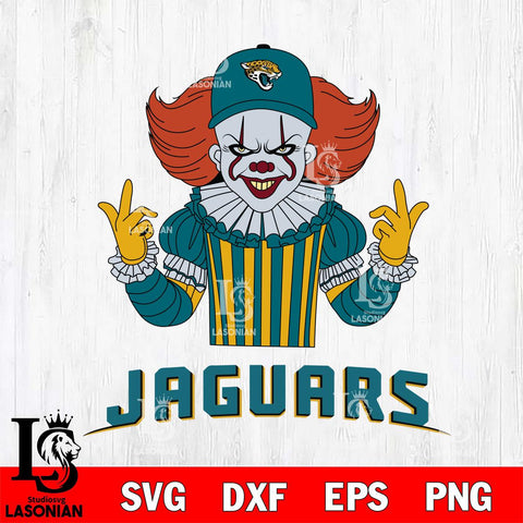 Jacksonville Jaguars Pennywise Horror Sport 8 Svg Eps Dxf Png File, NFL svg, Digital Download, Instant Download