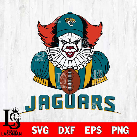 Jacksonville Jaguars Pennywise Horror Sport 9 Svg Eps Dxf Png File, NFL svg, Digital Download, Instant Download