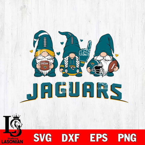 Jacksonville Jaguars Rugby Gnome File Cut, NFL SVG, Digital Download , CHRISTMAS Criucut , Silhouette