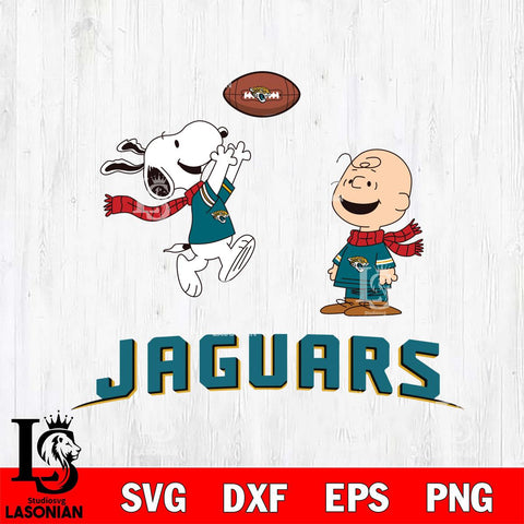 Jacksonville Jaguars Snoopy & Charlie Brown Football Cricut,Christmas SVG DXF EPS PNG FILE, Digital Download,Instant Download, Silhouette