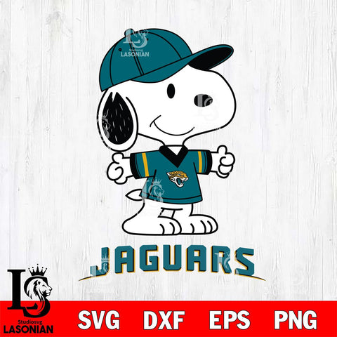 Jacksonville Jaguars Snoopy football SVG DXF EPS PNG FILE,Snoopy File Cut, Nfl Digital Download,Instant Download, Silhouette