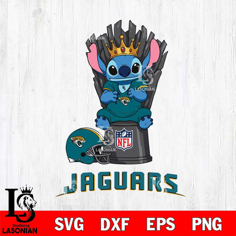 Jacksonville Jaguars Stitch King Football SVG DXF EPS PNG FILE, Stitch File Cut,NFL Digital Download,Instant Download, Silhouette