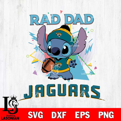 Jacksonville Jaguars Stitch Rad Dad SVG DXF EPS PNG FILE, Disney Father day File Cut,Digital Download,Instant Download,Disney Svg Files