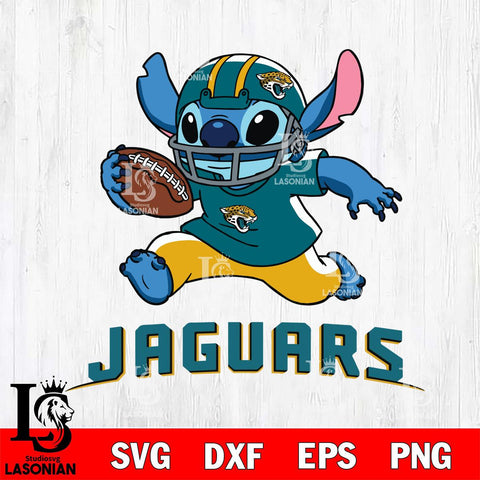Jacksonville Jaguars Stitch Run Football SVG DXF EPS PNG FILE, Stitch File Cut,NFL Digital Download,Instant Download, Silhouette