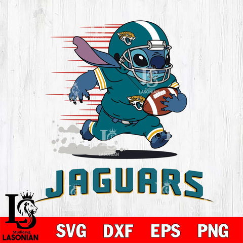 Jacksonville Jaguars Stitch Run Football SVG DXF EPS PNG FILE, NFL File Cut, Digital Download,Instant Download, Silhouette, Cricut