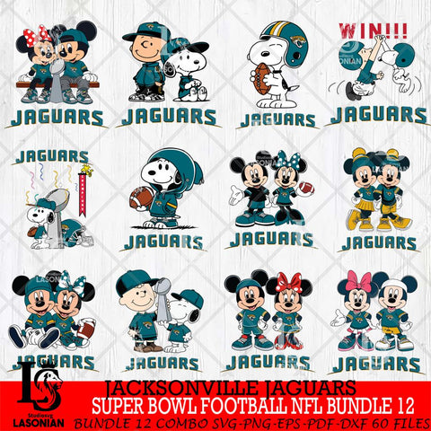 Jacksonville Jaguars Super Bowl NFL Bundle 12 Svg Eps Dxf Png File, NFL svg , Digital Download , Instant Download, Cricut File