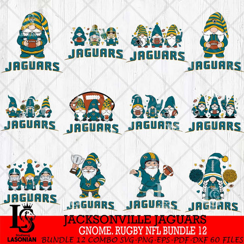 Jacksonville Jaguars  Gnome Football NFL Bundle File Cut, NFL SVG, Digital Download , CHRISTMAS Criucut , Silhouette