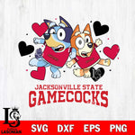 Jacksonville State Gamecocks Bluey & Bingo 10 Svg Eps Dxf Png File, NCAA svg, Digital Download, Instant Download