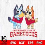 Jacksonville State Gamecocks Bluey & Bingo 5 Svg Eps Dxf Png File, NCAA svg, Digital Download, Instant Download