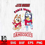 Jacksonville State Gamecocks Bluey Bingo Dance Mode Svg Eps Dxf Png File, NCAA svg, Digital Download, Instant Download