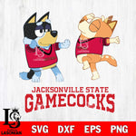 Jacksonville State Gamecocks Bluey Dance Svg Eps Dxf Png File, Digital Download, Instant Download