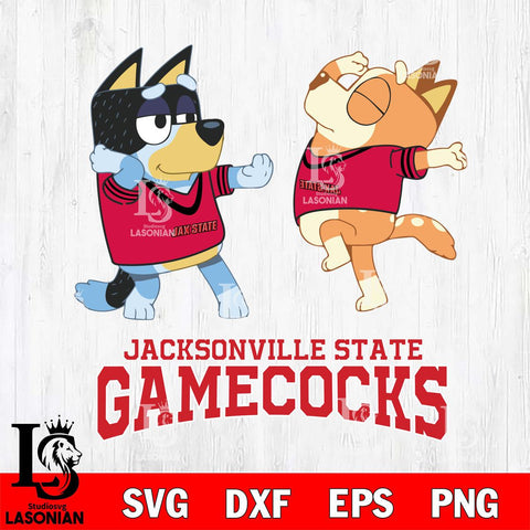 Jacksonville State Gamecocks Bluey Dance Svg Eps Dxf Png File, Digital Download, Instant Download
