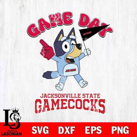 Jacksonville State Gamecocks Bluey Game Day Svg Eps Dxf Png File, Digital Download, Instant Download