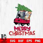 Jacksonville State Gamecocks Bluey Merry Christmas Svg Eps Dxf Png File, Digital Download