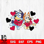 Jacksonville State Gamecocks Bluey heart Svg Eps Dxf Png File, Digital Download, Instant Download