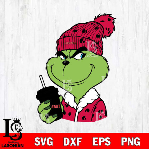 Jacksonville State Gamecocks Boujee Grinch 3 Svg Eps Dxf Png File, Digital Download, Instant Download