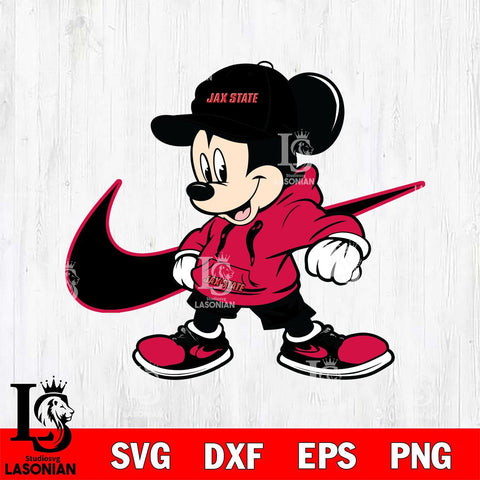 Jacksonville State Gamecocks Cool Mickey Mouse Svg Eps Dxf Png File, NCAA svg, Digital Download, Instant Download