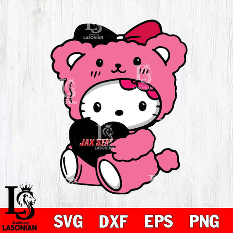 Jacksonville State Gamecocks Cute Hello Kitty 3 Svg Eps Dxf Png File, Digital Download, Instant Download