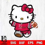 Jacksonville State Gamecocks Cute Hello Kitty Football 7 Svg Eps Dxf Png File, NCAA svg, Digital Download, Instant Download
