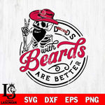 Jacksonville State Gamecocks Dad With Beard Are Better Svg Eps Dxf Png File, Digital Download, Instant Download