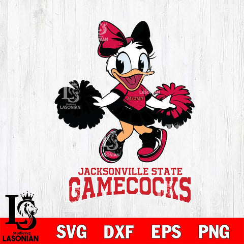 Jacksonville State Gamecocks Daisy Duck Cheerleader Disney, Svg Eps Dxf Png File, Digital Download