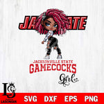 Jacksonville State Gamecocks Fan Girl Svg Eps Dxf Png File, Digital Download, Instant Download