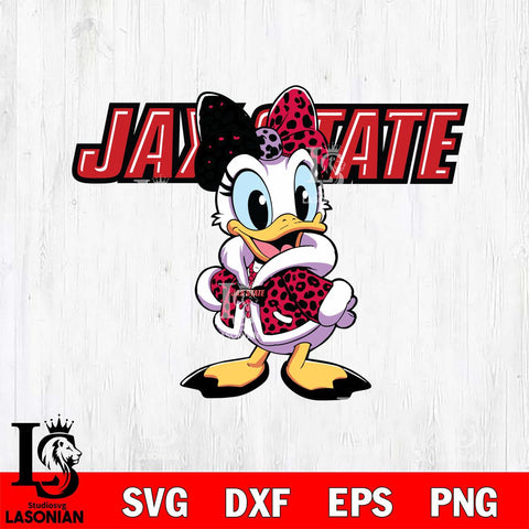 Jacksonville State Gamecocks Fancy Daisy Duck Disney Svg Eps Dxf Png File, Digital Download, Instant Download