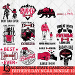 Jacksonville State Gamecocks Fathers Day NCAA Bundle 12 Svg Eps Dxf Png File, Digital Download, Instant Download