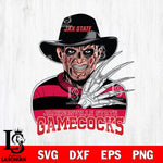 Jacksonville State Gamecocks Freddy Krueger Horror Halloween Svg Eps Dxf Png File, NCAA svg, Digital Download, Instant Download