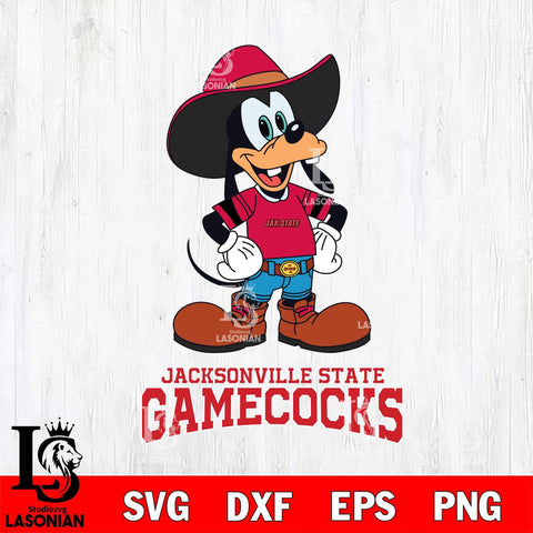 Jacksonville State Gamecocks Goofy Cowboy Sport SVG DXF EPS PNG FILE,NCAA svg ,Football Digital Download,Instant Download, Silhouette