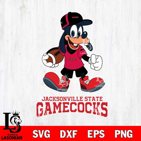 Jacksonville State Gamecocks Goofy Football Player SVG DXF EPS PNG FILE,NCAA svg ,Football Digital Download,Instant Download, Silhouette
