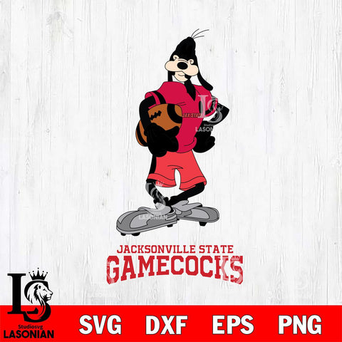 Jacksonville State Gamecocks Goofy Player SVG DXF EPS PNG FILE,NCAA svg ,Football Digital Download,Instant Download, Silhouette