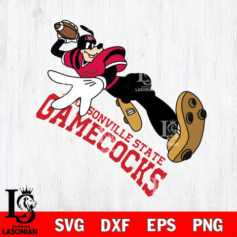 Jacksonville State Gamecocks Goofy rugby player SVG DXF EPS PNG FILE,NCAA svg ,Football Digital Download,Instant Download, Silhouette