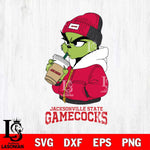 Jacksonville State Gamecocks Grinch Bougie Christmas Cut Files Cricut, Svg Dxf Eps Png file, Digital download , Silhouette