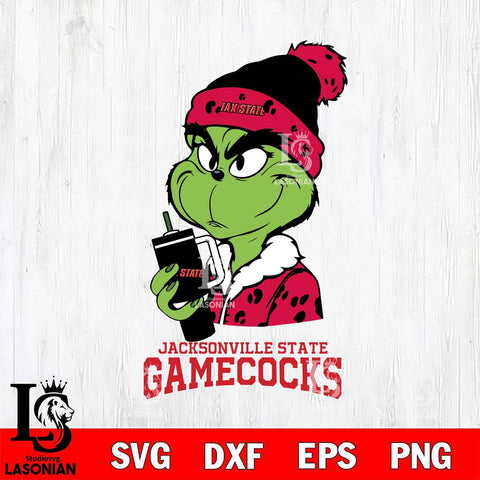 Jacksonville State Gamecocks Grinch Bougie Leopard Svg Eps Dxf Png File, Digital Download, Instant Download