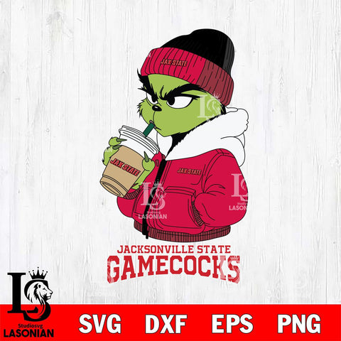Jacksonville State Gamecocks Grinch Bougie Sport Svg Eps Dxf Png File, Digital Download, Instant Download