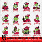 Jacksonville State Gamecocks Grinch Christmas NCAA Bundle 12 Svg Eps Dxf Png File,Cricut files, Digital Download, Instant Download