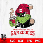 Jacksonville State Gamecocks Grinch Cofffe Hoodie Cut Files Cricut, Svg Dxf Eps Png file, Digital download , Silhouette