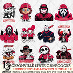 Jacksonville State Gamecocks Halloween Bundle 12 SVG Svg Eps Dxf Png File, NCAA bundle svg, Digital Download, Instant Download