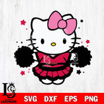 Jacksonville State Gamecocks Hello Kitty Cheerleader 10 Svg Eps Dxf Png File, Digital Download, Instant Download