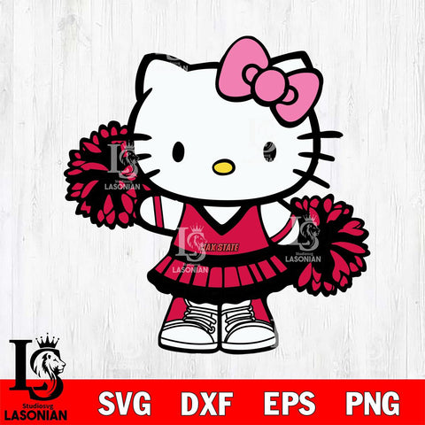 Jacksonville State Gamecocks Hello Kitty Cheerleader 11 Svg Eps Dxf Png File, Digital Download, Instant Download