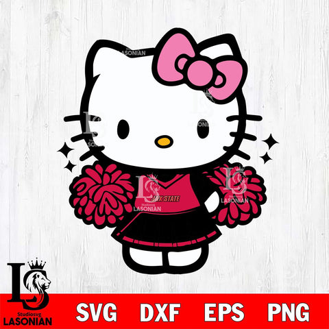 Jacksonville State Gamecocks Hello Kitty Cheerleader Svg Eps Dxf Png File, Digital Download, Instant Download