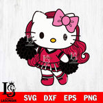 Jacksonville State Gamecocks Hello Kitty Cheerleader 7 Svg Eps Dxf Png File, Digital Download, Instant Download