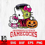 Jacksonville State Gamecocks Hello Kitty Horror 10 Svg Eps Dxf Png File, Digital Download
