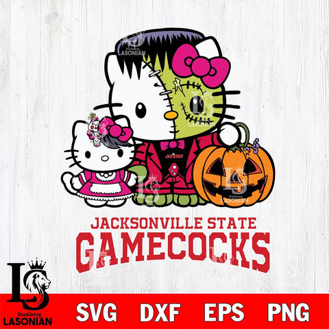 Jacksonville State Gamecocks Hello Kitty Horror 10 Svg Eps Dxf Png File, Digital Download