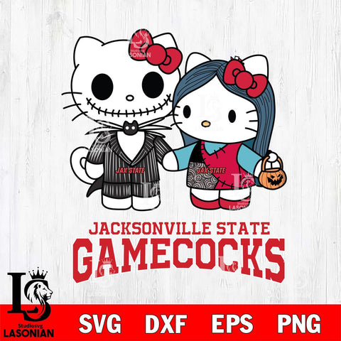 Jacksonville State Gamecocks Hello Kitty Horror 11 Svg Eps Dxf Png File, Digital Download