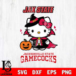 Jacksonville State Gamecocks Hello Kitty Horror 9 Svg Eps Dxf Png File, Digital Download
